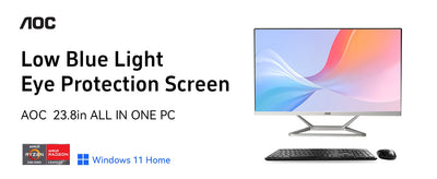 AOC All-in-one Computer 23.8-inch AMD 3250U 16G 512G Gaming Desktop