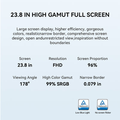 AOC All-in-one Computer 23.8-inch AMD 3250U 16G 512G Gaming Desktop