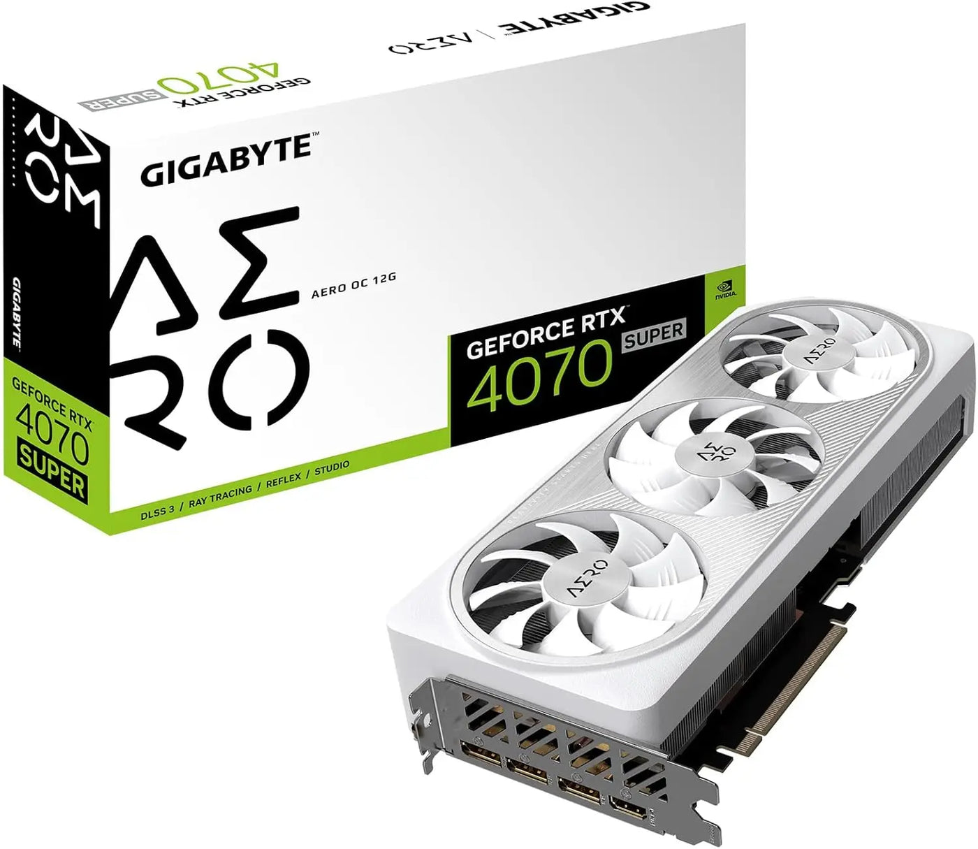 GIGABYTE GeForce RTX 4070 Super AERO OC 12G Graphics Card, 3X WINDFORCE Fans, 12GB 192-bit