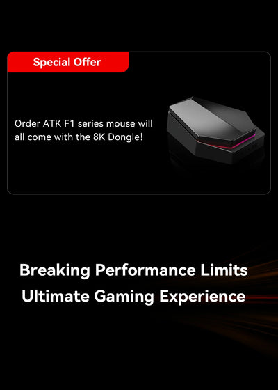 ATK F1 Extreme Non-porous Lightweight Wireless Gaming Mouse PAW3950 Ultra Dual-Mode 8000Hz 35g Lightweight E-sports FPS Mice