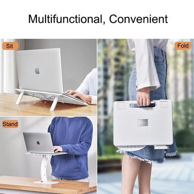 OATSBASF Portable Laptop Stand Notebook Stand Multi Function Desk For Macbook Air Pro Bed Room Reading Desk iPad Cooling Holder