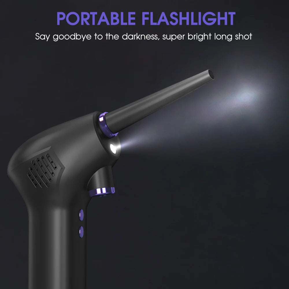Wireless Air Duster USB Dust Blower Handheld Dust Collector Rechargable Large Capacity Portable for PC Laptop Car Clean Keyboard