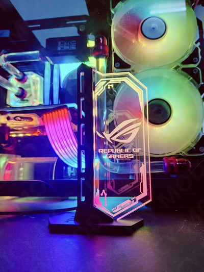Transparent Vertical GPU Support For RTX 4090 4080 Customize VGA Bracket Customizable Stand Holder DIY 12V/5V AURA SYNC PC MOD