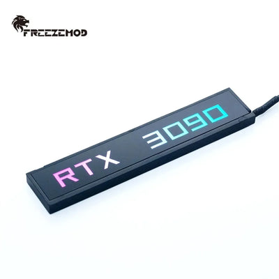 FREEZEMOD Mini VGA Side Light Panel 5V 3PIN A-RGB Graphics Card Luminous Nameplate PC Case Decorative Light Panel AURA SYNC