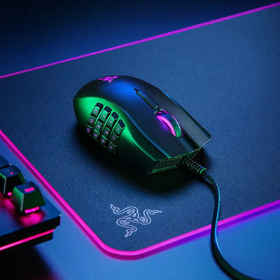 Razer Naga Left-Handed - Ergonomic MMO Gaming Mouse with 12 Programmable Thumb Buttons - 20,000 DPI