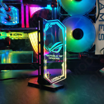 Transparent Vertical GPU Support For RTX 4090 4080 Customize VGA Bracket Customizable Stand Holder DIY 12V/5V AURA SYNC PC MOD