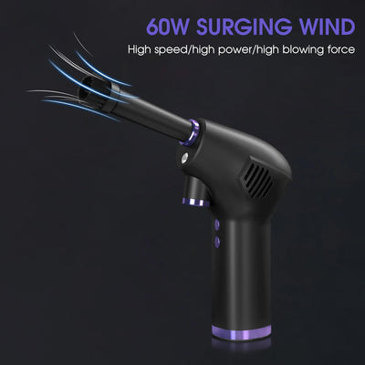 Wireless Air Duster USB Dust Blower Handheld Dust Collector Rechargable Large Capacity Portable for PC Laptop Car Clean Keyboard