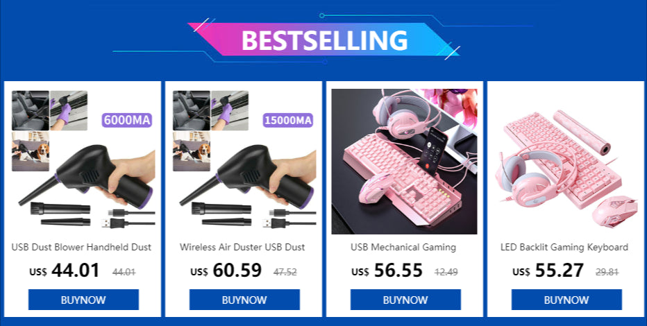 Wireless Air Duster USB Dust Blower Handheld Dust Collector Rechargable Large Capacity Portable for PC Laptop Car Clean Keyboard