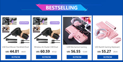 Wireless Air Duster USB Dust Blower Handheld Dust Collector Rechargable Large Capacity Portable for PC Laptop Car Clean Keyboard