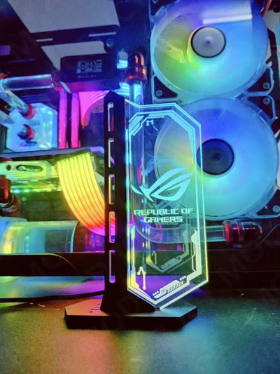 Transparent Vertical GPU Support For RTX 4090 4080 Customize VGA Bracket Customizable Stand Holder DIY 12V/5V AURA SYNC PC MOD