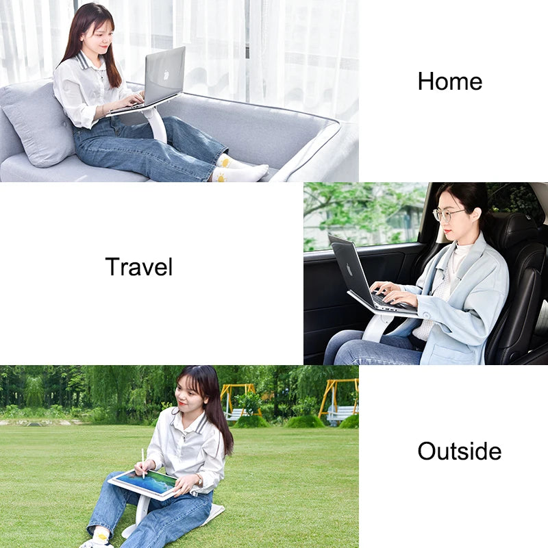 OATSBASF Portable Laptop Stand Notebook Stand Multi Function Desk For Macbook Air Pro Bed Room Reading Desk iPad Cooling Holder