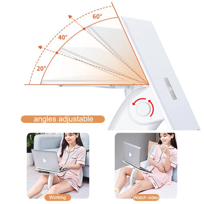 OATSBASF Portable Laptop Stand Notebook Stand Multi Function Desk For Macbook Air Pro Bed Room Reading Desk iPad Cooling Holder