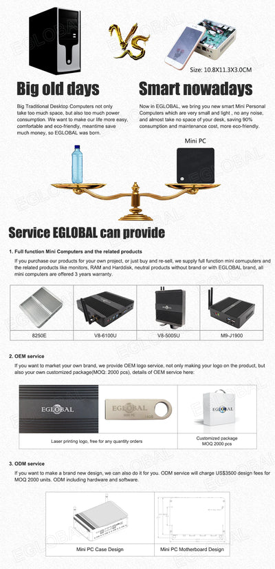 Eglobal Intel Mini PC Gamer Ultra5