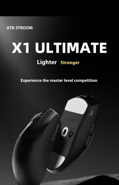 NEW ATK X1 Master Wireless Mouse Dual Mode Connection Paw 3950uitra 30000dpi Ergonomic Design Lightweight E-Sports Gaming Mouse