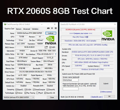 MLLSE RTX 2060 Super 8GB Graphics Card GDDR6 256 Bit PCI-E 3.0×16 8Pin NVIDIA GPU Rtx 2060super Gaming Video Card Placa De Vide
