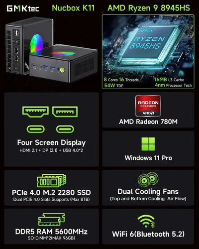 GMKtec K11 Nucbox AMD R9 Gaming Computer
