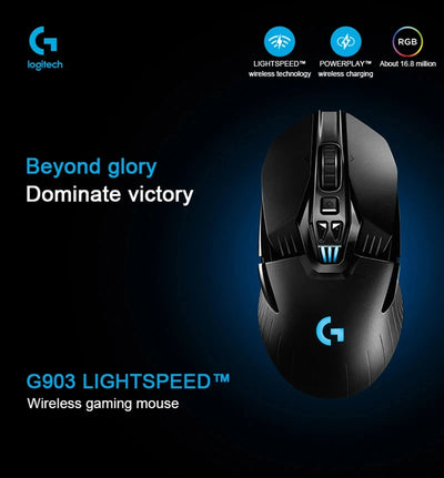 Logitech G903 HERO LIGHTSPEED Wireless Gaming Mouse RGB 16000DPI Gamer Upgrade Wireless Bluetooth Mouse mouse game wireless