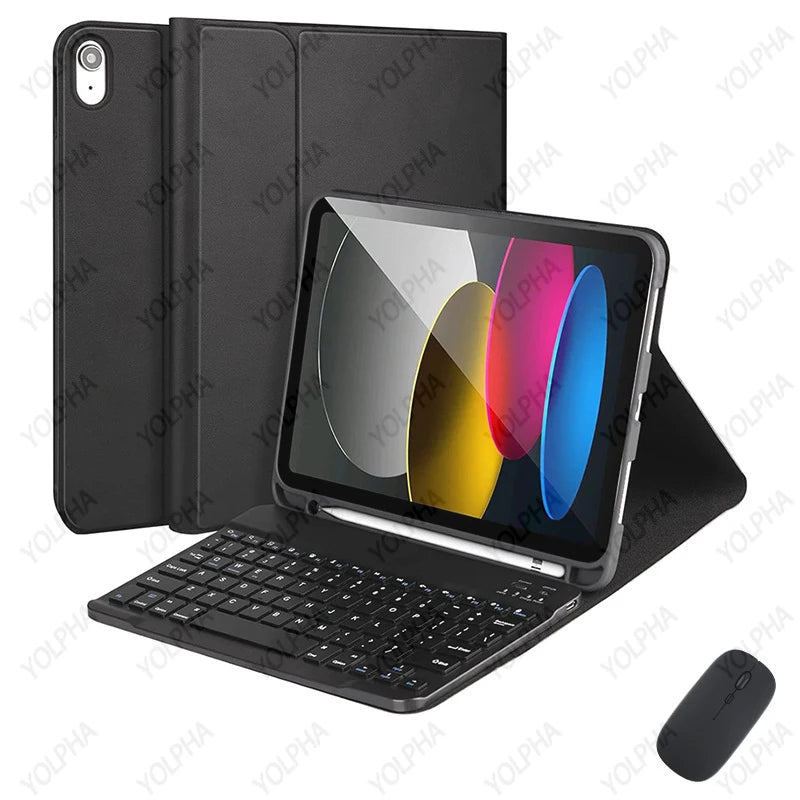 iPad 10th Gen Case with Keyboard Wireless Detachable Folio Keyboard Cover with Mouse Pencil Slot for iPad 10th Gen 10.9Inch 2022