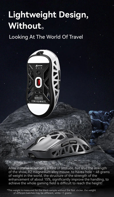 ATTACK SHARK  R2 Magnesium Alloy Wireless Mouse PAW3950 Lightweight Gaming Esports Bluetooth Three-Mode 8k Gaming Office Mouse