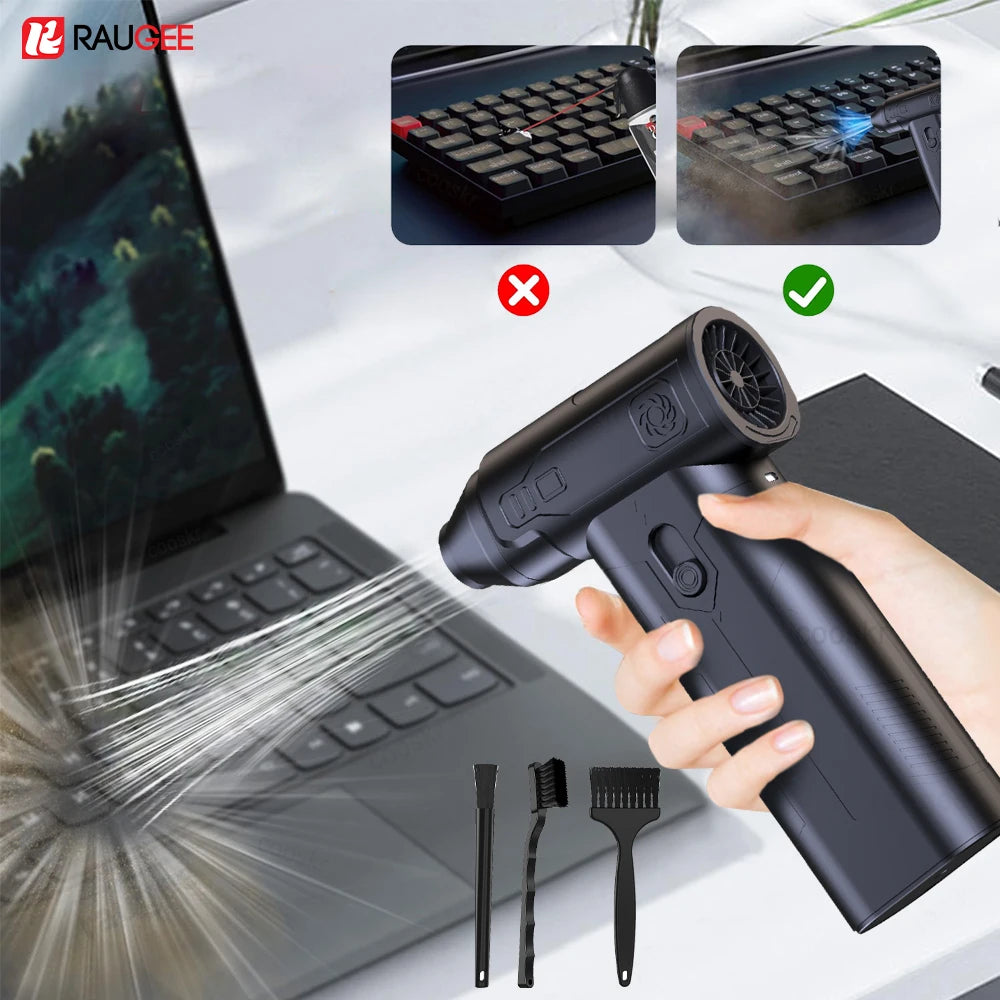 Powerful Air Duster Blower For Computer Keyboard Electric Cleaner PC Laptop Macbook Dust Cleaning Cordless Portable Air Blower