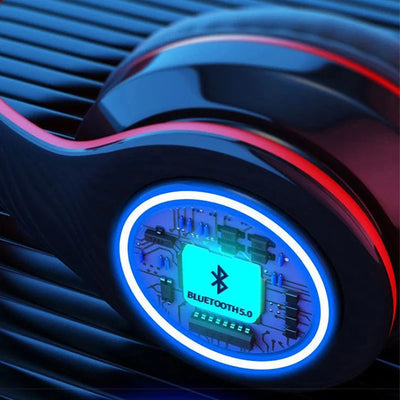 B39 Wireless Illuminated Headset Over-ear HiFi Stereo Headphones Foldable Gaming Headset For Airplane Travel Work Workout Home