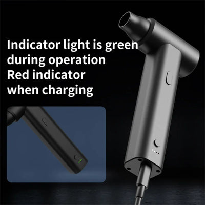 Compressed Air Duster 120000PRM Mini Blower Turbo Fan USB Rechargeable 2 in 1 Air Blower & Vacuum Cleaner Keyboard Cleaning Kit