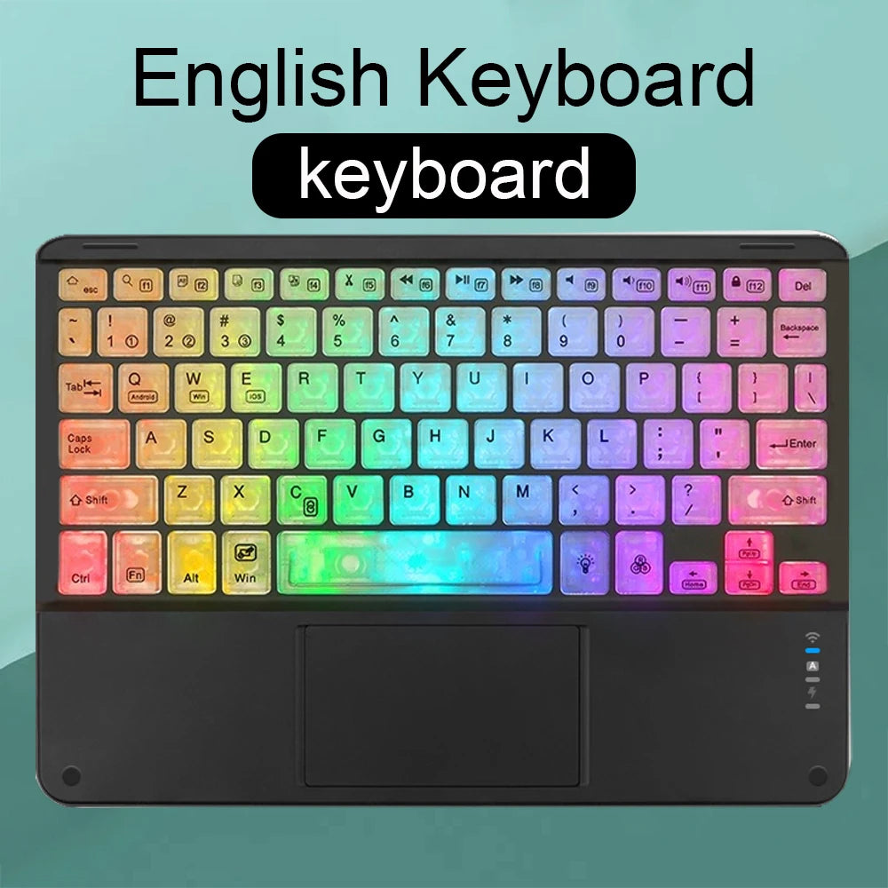 Wireless Backlight Keyboard And Mouse With Touchpad For Apple Huawei Samsung Xiaomi Rechargeable Ultra-Thin Tablet Teclado