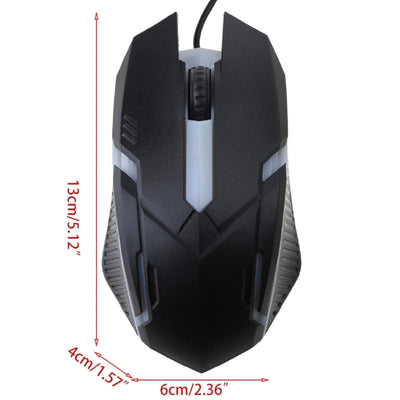 DN59 Mouse Gaming PC Gaming Mice 1000 Adjustable DPI Ergonomic Wired Mouse 7 Color Gradient Light Comfortable Gamer Mouse