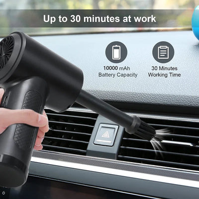 Protable Air Duster for Computer Cleaning 51000RPM Cordless Compressed Air Blower with LED Light for PC computers Keyboard Clean