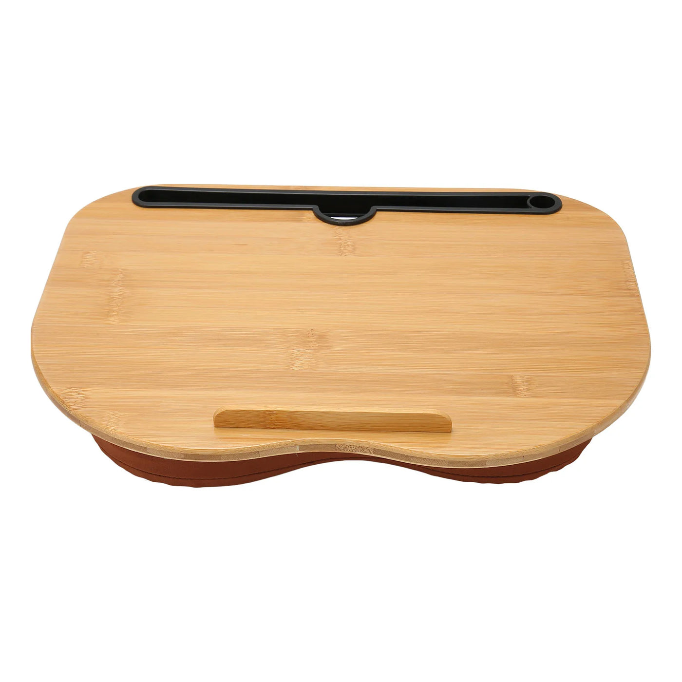 Laptop Desk with Pillow Cushion Bamboo Wood Portable Lap Desk Computer Laptop Stand for Up to 15.6 Inch Laptops Tablet PC