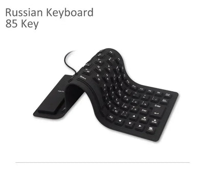 85 Keys Silicon Soft Keyboard USB Plug Play  Wired Gamer Waterproof Russian Keyboard Tablet Desktop Pad PC Tablet