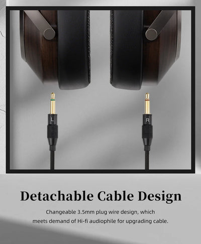 SIVGA ANSER High-Fidelity Audio Open-back Wooden Headphone 50mm Dynamic Driver Over-ear Wired Headset