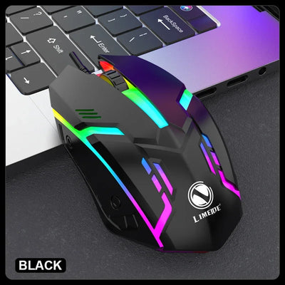 Limei S1 E Sports LED Luminous Backlit Wired Mouse USB Wired For Desktop Laptop Mute Office Computer Gaming Mouse