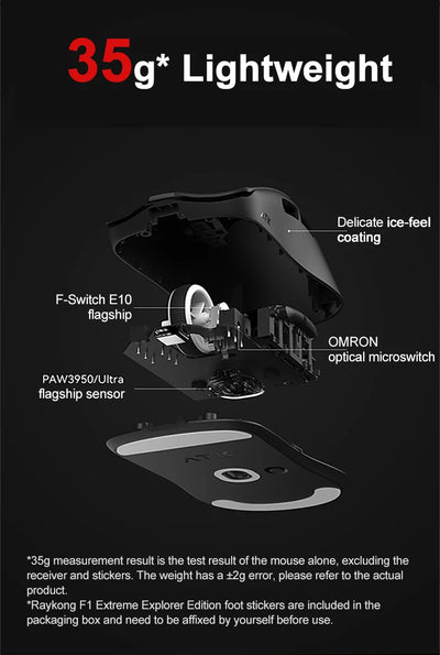 ATK BlazingSky F1 Extreme Wireless Gaming Mouse PAW3950 Ultra Dual-Mode 8000Hz 35g Lightweight E-sports FPS Mice