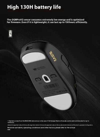 Waizowl Ogm Pro V2 Mouse Three-Mode Wireless Paw3950 30000dpi Gaming Mouse Lightweight Customize Mouse For Desktop Computer Gift