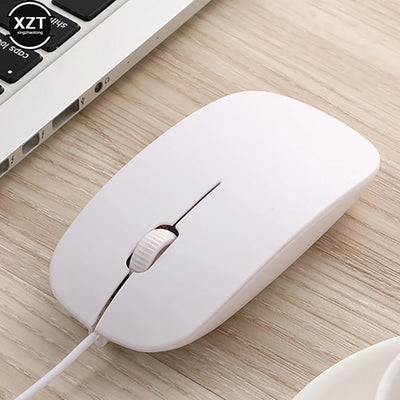 Ultra Thin USB Wired Mouse 1000 DPI Mice Mute Button For Laptop PC Wired Mouse For MacBook Air Pro Computer Peripherals