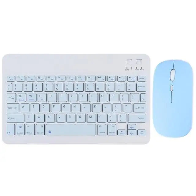 Mini Bluetooth Wireless Keyboard and Mouse Set 10 Inch Rechargeable English Keypad Mice For Tablet ipad Pro 12 9 Air 4 S6 Lite