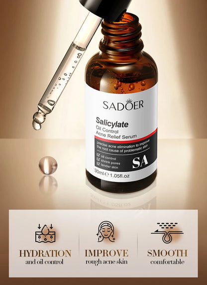1/3pcs SADOER Salicylic Acid Centella Asiatica Hyaluronic Acid Serum for Face Moisturizing