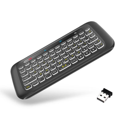 Touch Screen Air Mouse Backlight Keyboard Colorful LED Touchpad Keyboard Wireless Adjustable Brightness with USB Dongle Receiver