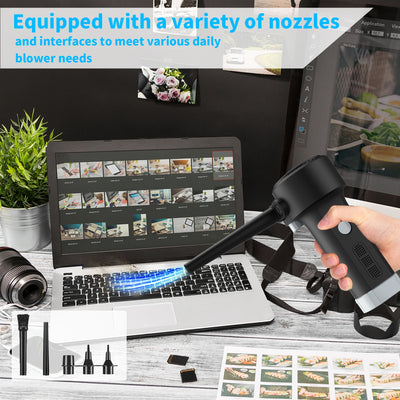Electric Air Blower for Computer Cleaner,Cordless Air Duster,Replaces Compressed Air Can,Handy Dust for PC Keyboard Cleaning