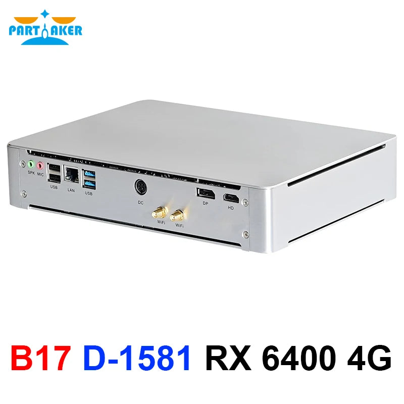 9th Gen Intel Gaming Mini PC Core Xeon D-1581 MSI NVIDIA  Desktop Computer