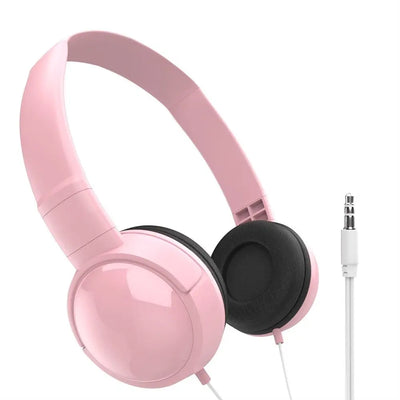 3.5mm Adjustable Headphones Kids Over Ear Stereo Headband Gaming Girl Gift for Mobile Tablet