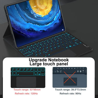 Tablet Keyboard Backlight Keyboard For Desktop Wireless Keyboard With Touchscreen Tablet Computer Keyboard For Home Work
