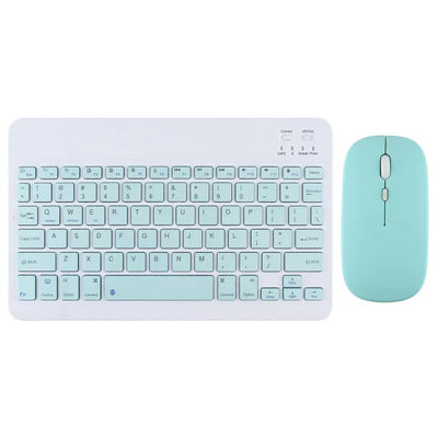 Mini Bluetooth Wireless Keyboard and Mouse Set 10 Inch Rechargeable English Keypad Mice For Tablet ipad Pro 12 9 Air 4 S6 Lite