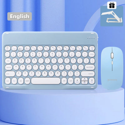 Bluetooth Keyboard Wireless Keyboard and Mouse Teclado for iPad 10th 2022 Xiaomi Samsung Huawei Tablet Android IOS Windows
