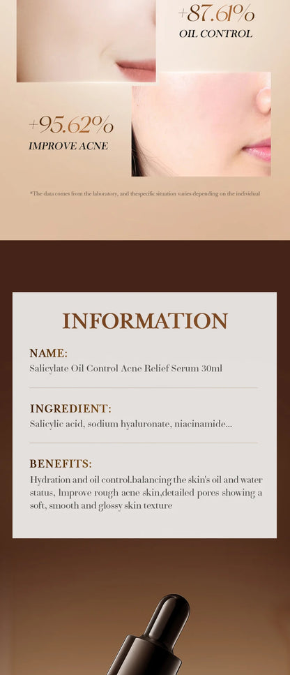 1/3pcs SADOER Salicylic Acid Centella Asiatica Hyaluronic Acid Serum for Face Moisturizing