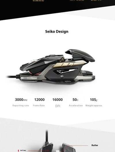Madcatz Rat8+ Mouseesports Gaming Rat Pro X3 Wired Mechanical Mouse 11 Keys Programming Button Mice Pmw3389 Comfortable Custom
