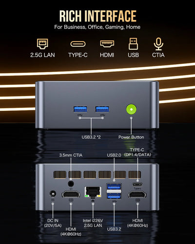 GMKtec M3 Plus Core i9-12900HK Mini PC Windows 11 Pro
