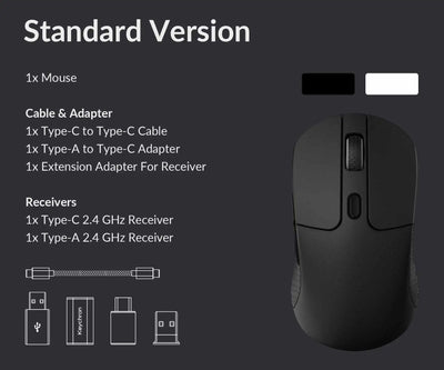 Keychron M3 Mini 2.4GHz & Bluetooth Wireless Optical Mouse USB Type-C Wired Mice