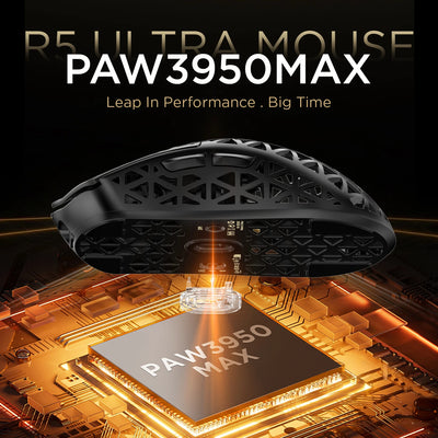 ATTACK SHARK R5Ultra 8K Carbon Fiber Wireless Gaming Mouse with 42000 DPI -PAW3950 MAX Sensor -39g Ultra-Lightweight for Win/Mac
